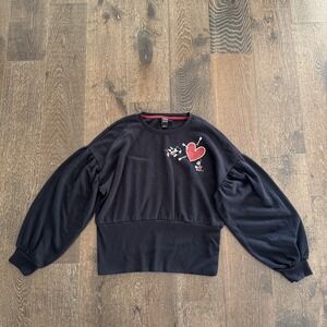 Her Universe Disney Mickey Mouse Valentines Day Sweater Plus Size 2X‎ Black NWOT